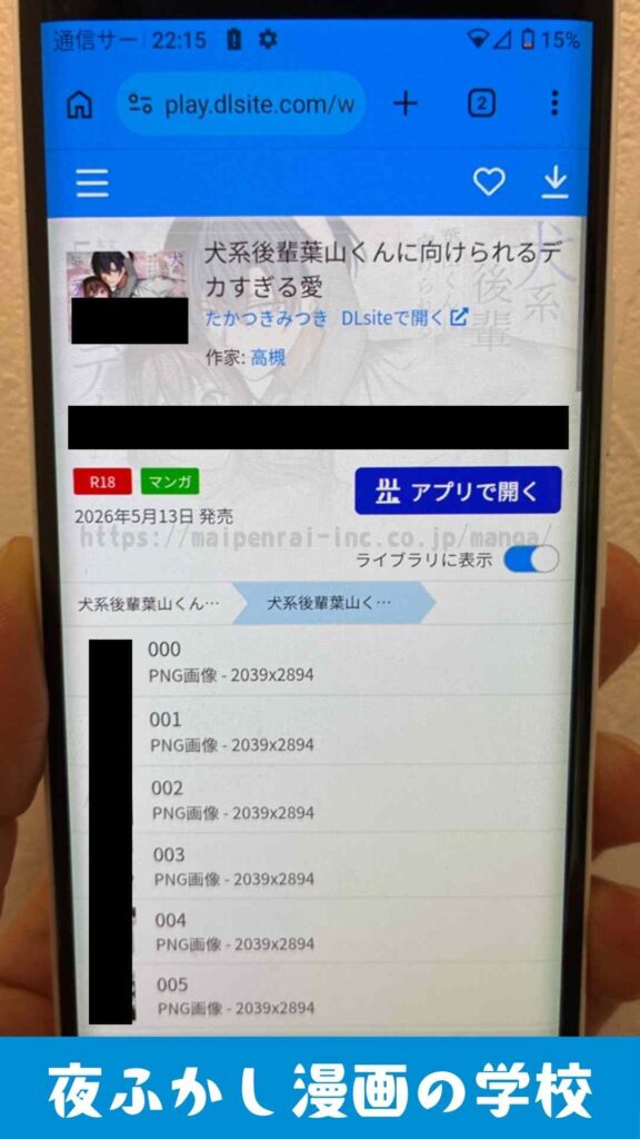 『犬系後輩葉山くんに向けられるデカすぎる愛』を実際に購入して読んでいる写真