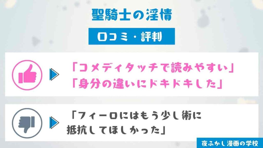 『聖騎士の淫情』の口コミ・評判