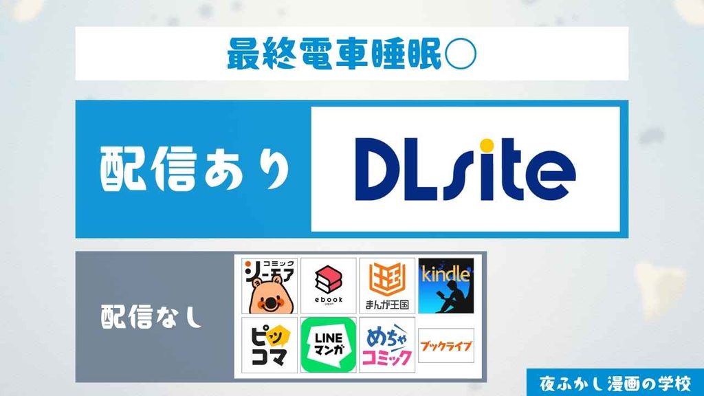 『最終電車睡眠○』は無料で読める？