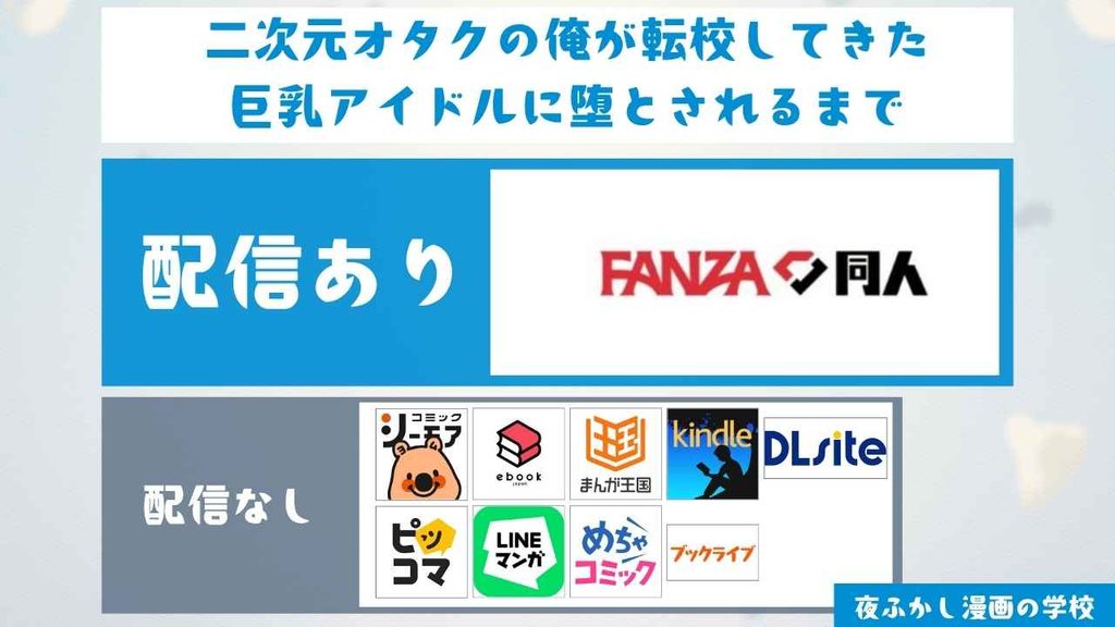 『二次元オタクの俺が転校してきた巨乳アイドルに堕とされるまで』がどこで読めるか調査